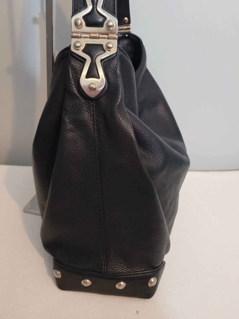 MICHAEL Michael Kors Joplin Hobo Shoulder Bag Black Leather - Picture 4 of 16